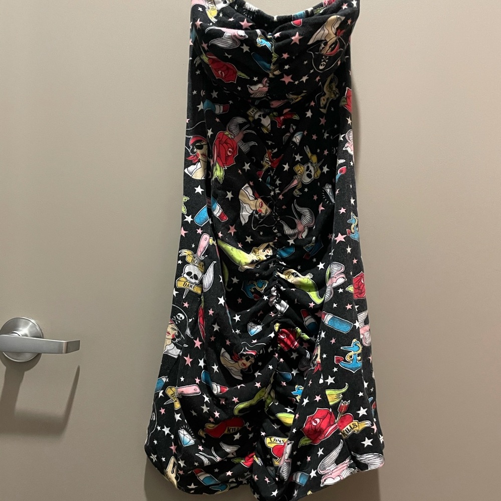Pinup Couture Deadly Dames tattoo print wiggle dress.